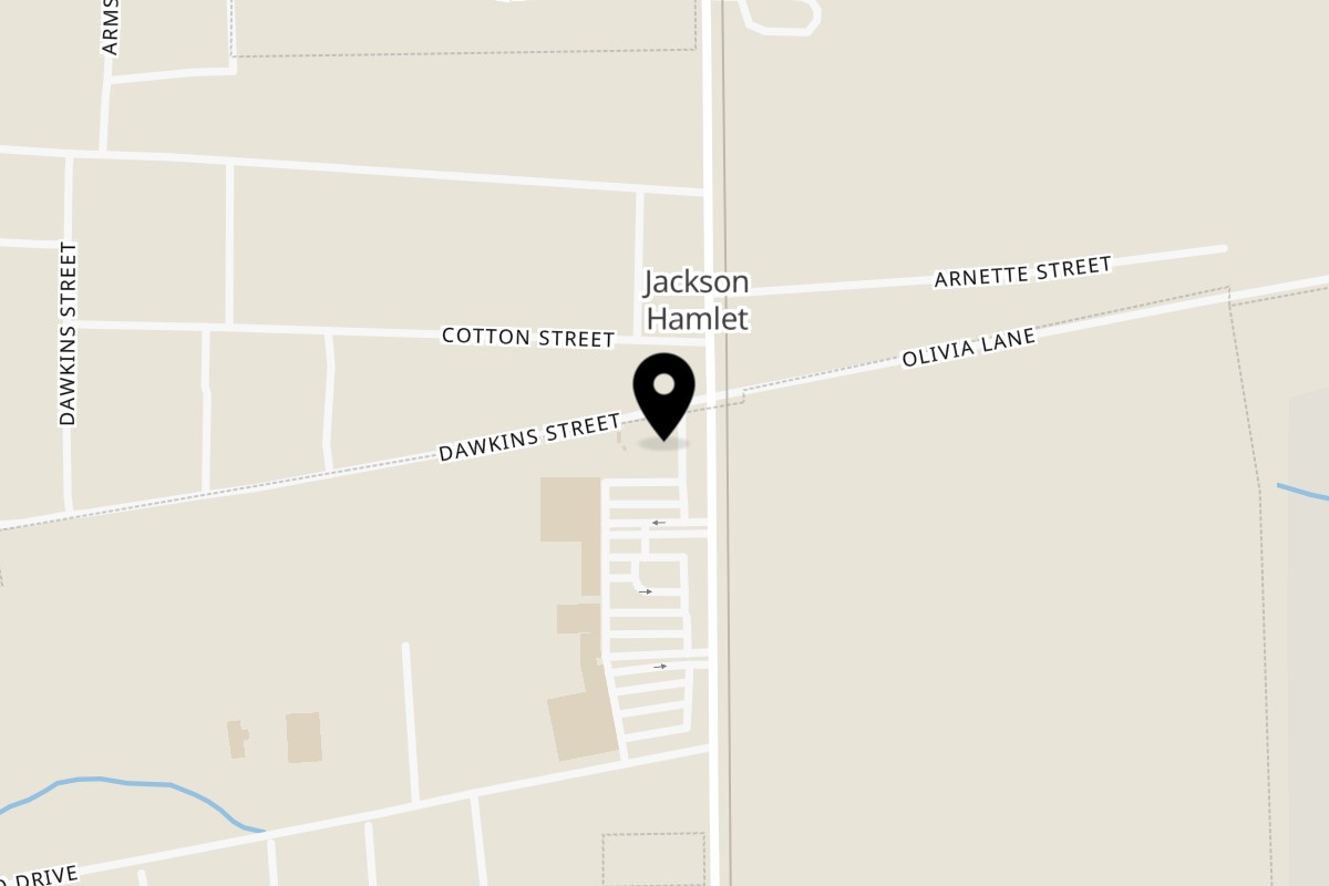 Map showing the location of Benji's Mexican Grill on 115 Dawkins St in Aberdeen